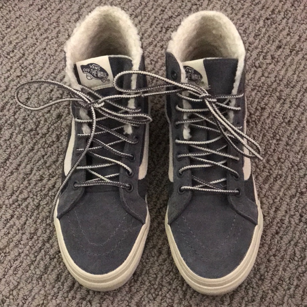 Wool and Sherpa Lined High Top Old School Vans